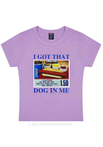 Curvy I Got That Hot Dog In Me Y2K Baby Tee Cherrykitten