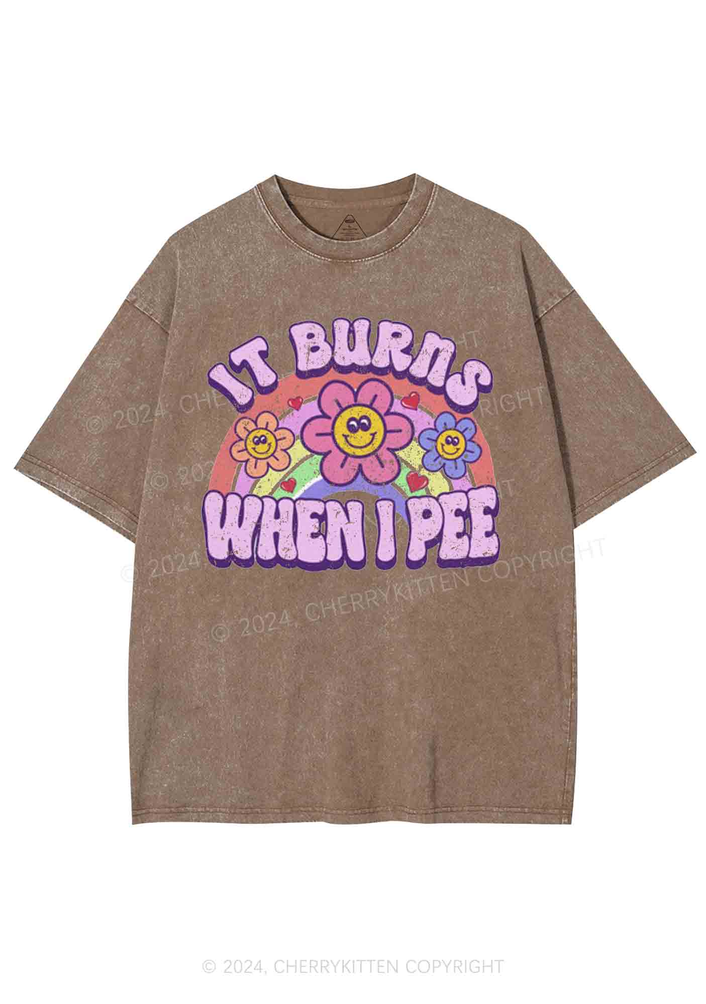 It Burns Y2K Washed Tee Cherrykitten