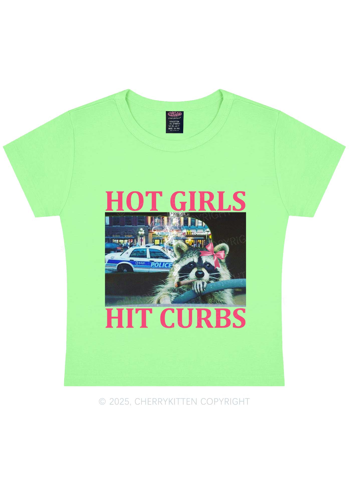 Hot Girls Hit Curbs Y2K Baby Tee Cherrykitten