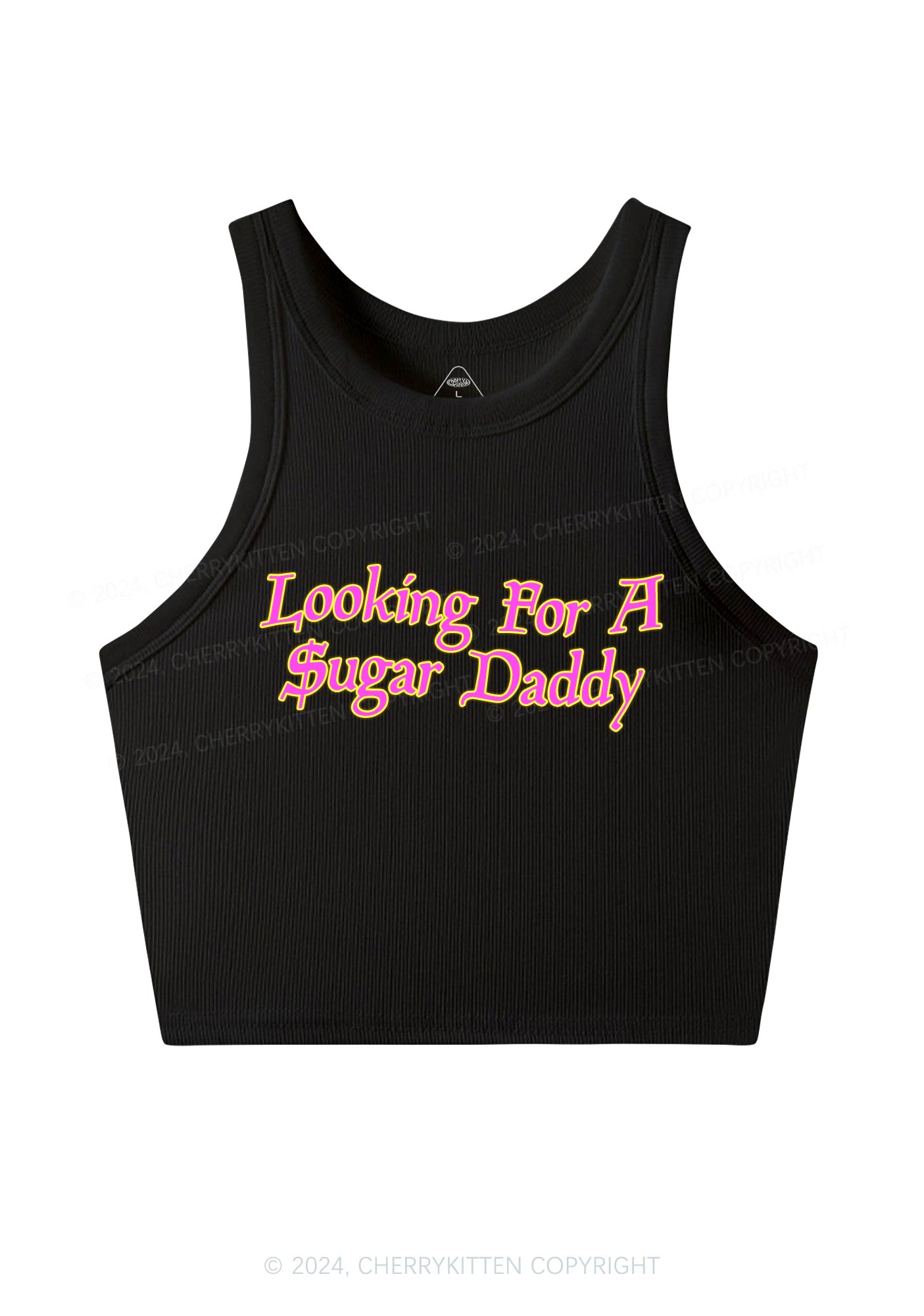 Looking For Sugar Daddy Y2K Crop Tank Top Cherrykitten