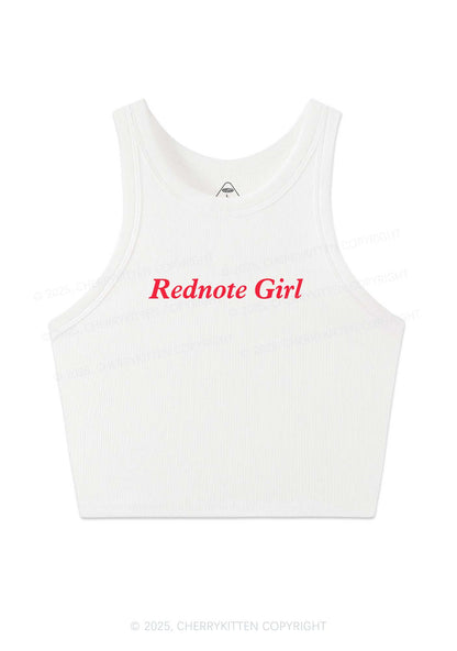 Rednote Girl Y2K Crop Tank Top Cherrykitten