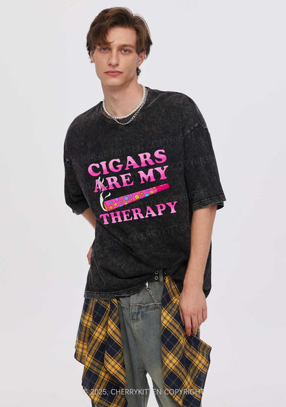 Cigars Are My Therapy Y2K Washed Tee Cherrykitten