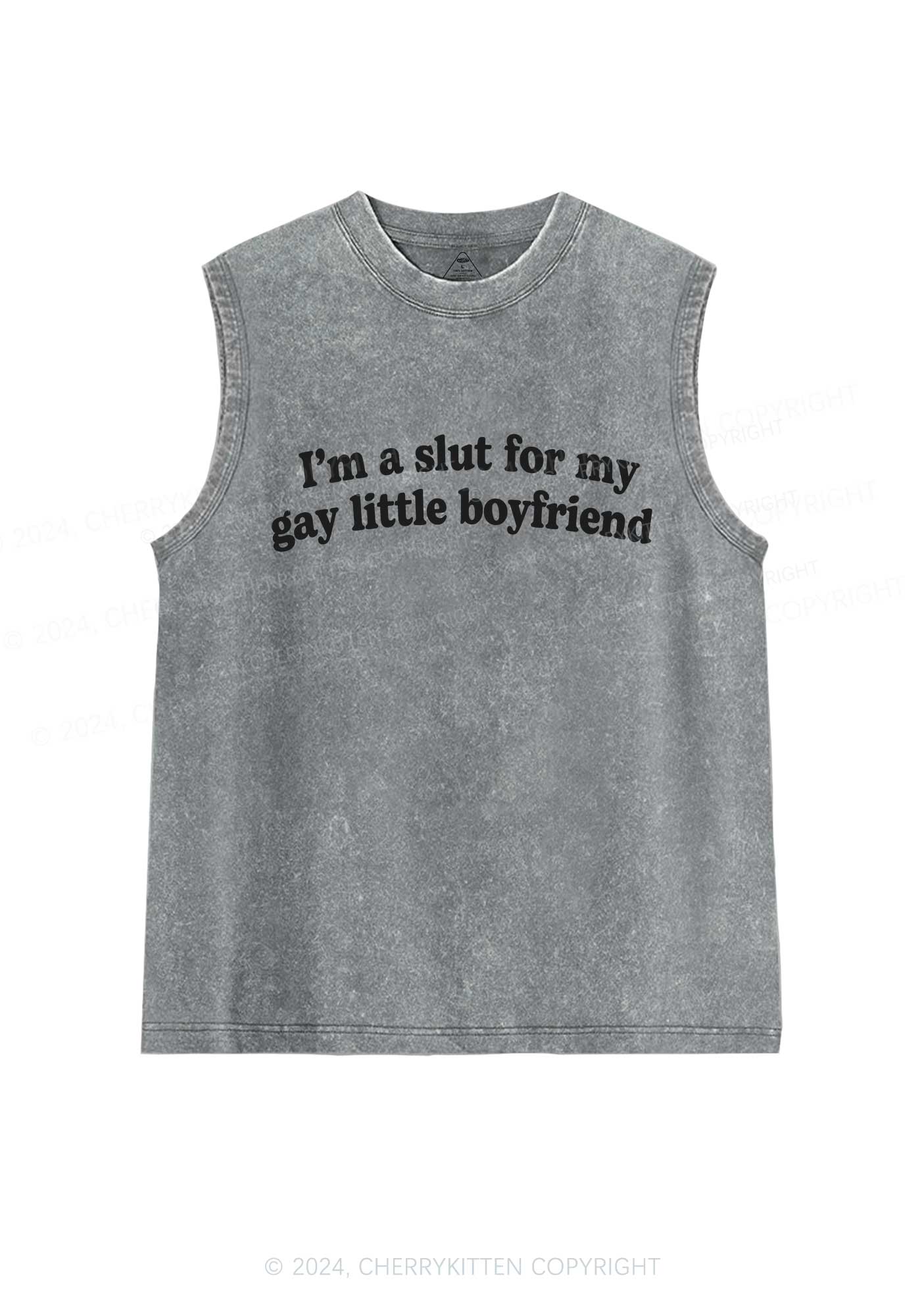 Slxt For My Gay BF Y2K Valentine's Day Washed Tank Cherrykitten