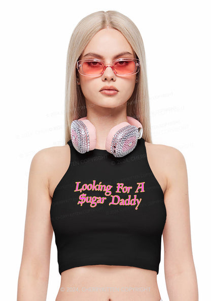 Looking For Sugar Daddy Y2K Crop Tank Top Cherrykitten