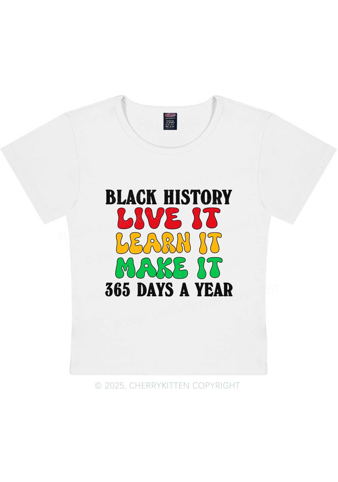 Live It Learn It Make It Y2K Baby Tee Cherrykitten