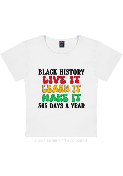 Live It Learn It Make It Y2K Baby Tee Cherrykitten