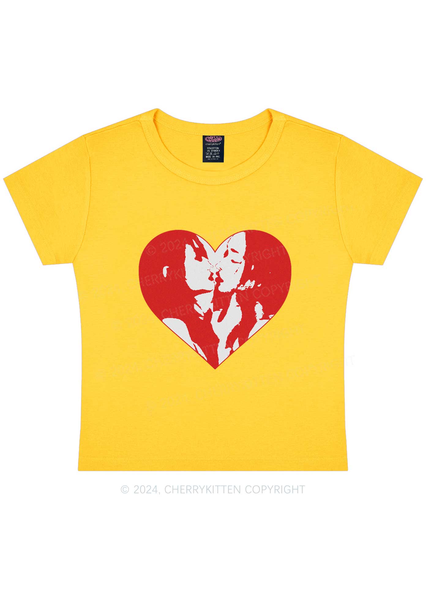 Kiss Girl Y2K Valentine's Day Baby Tee Cherrykitten