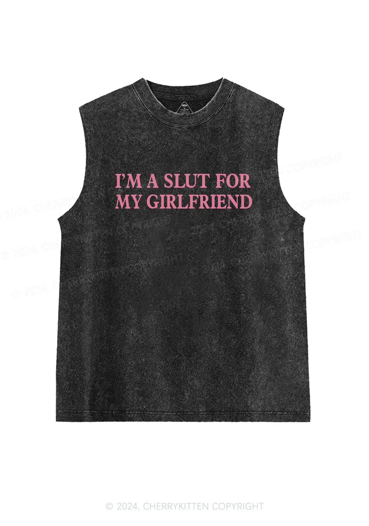 Slxt For My Girlfriend Y2K Valentine's Day Washed Tank Cherrykitten