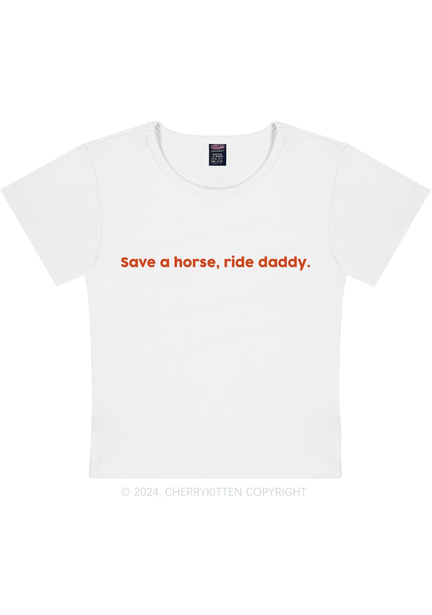 Ride Daddy Y2K Baby Tee Cherrykitten