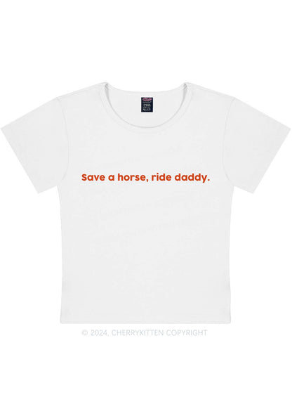 Ride Daddy Y2K Baby Tee Cherrykitten