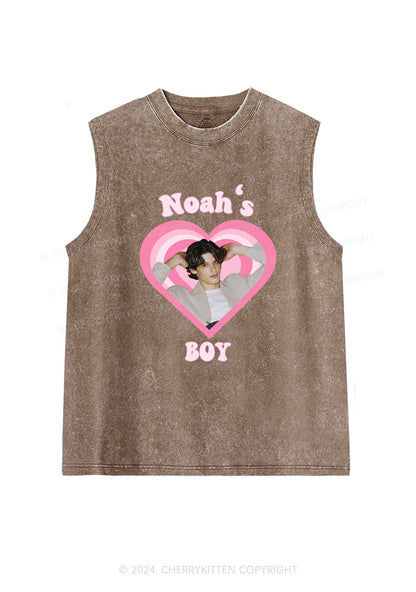 Custom Noahs Girl Photo Y2K Valentine's Day Washed Tank Cherrykitten