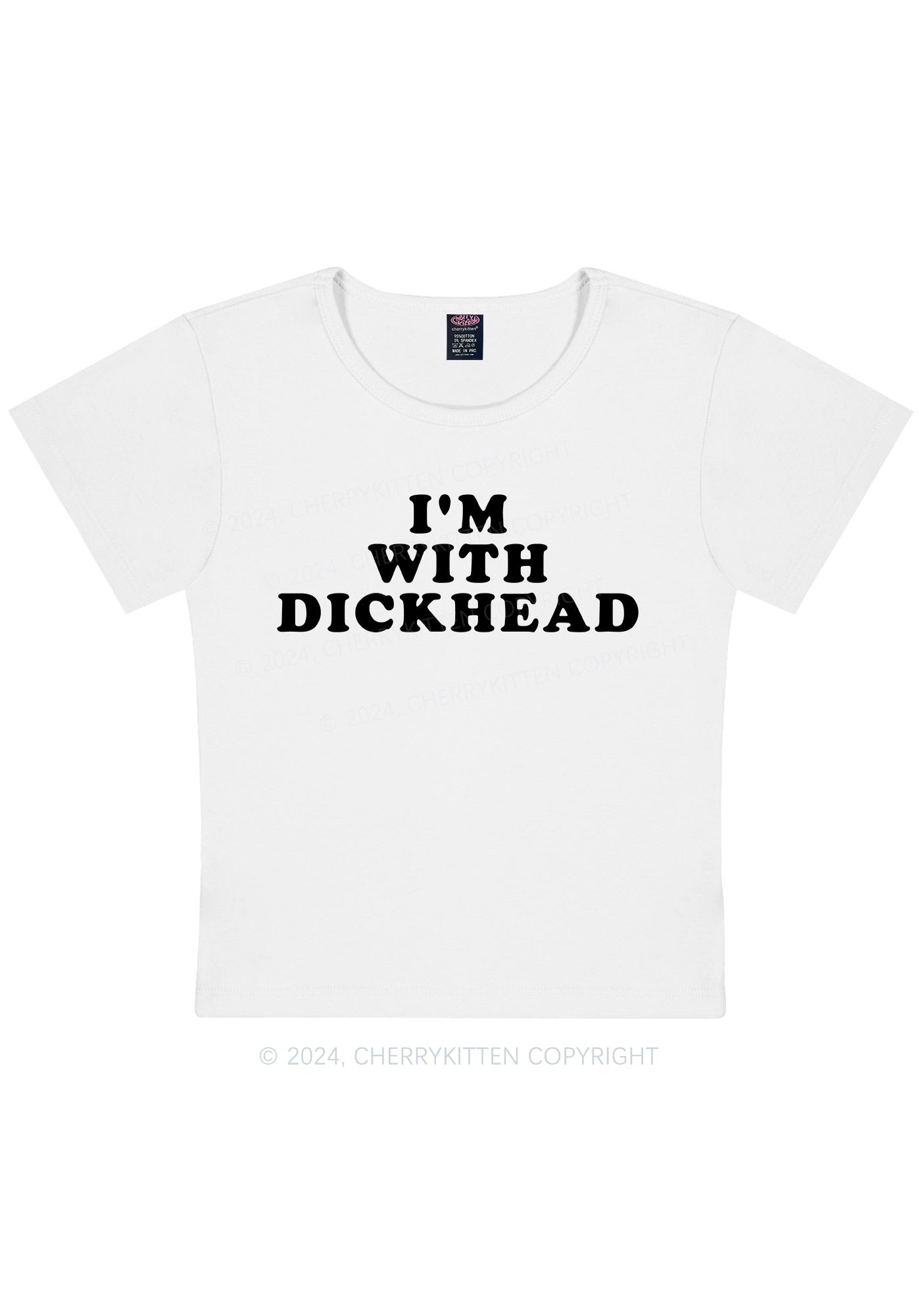 I Am With Dxxkhead Y2K Valentine's Day Baby Tee Cherrykitten