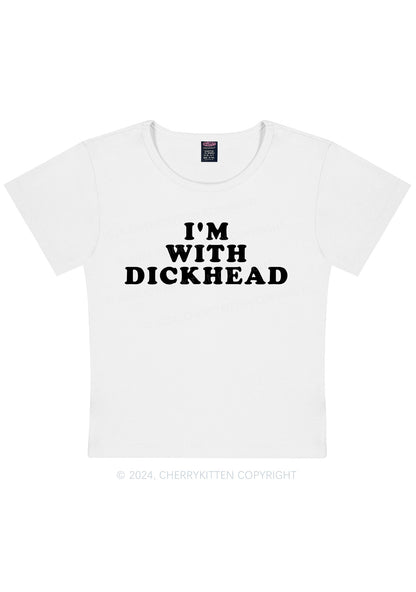 I Am With Dxxkhead Y2K Valentine's Day Baby Tee Cherrykitten