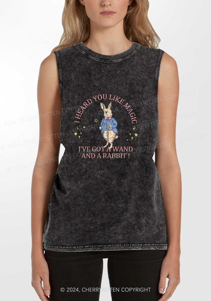 Wand Rabbit Y2K Washed Tank Cherrykitten