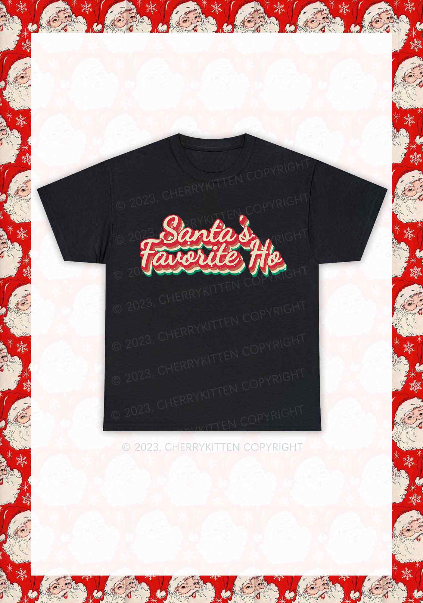 Santa's Favorite Ho Christmas Y2K Chunky Shirt Cherrykitten