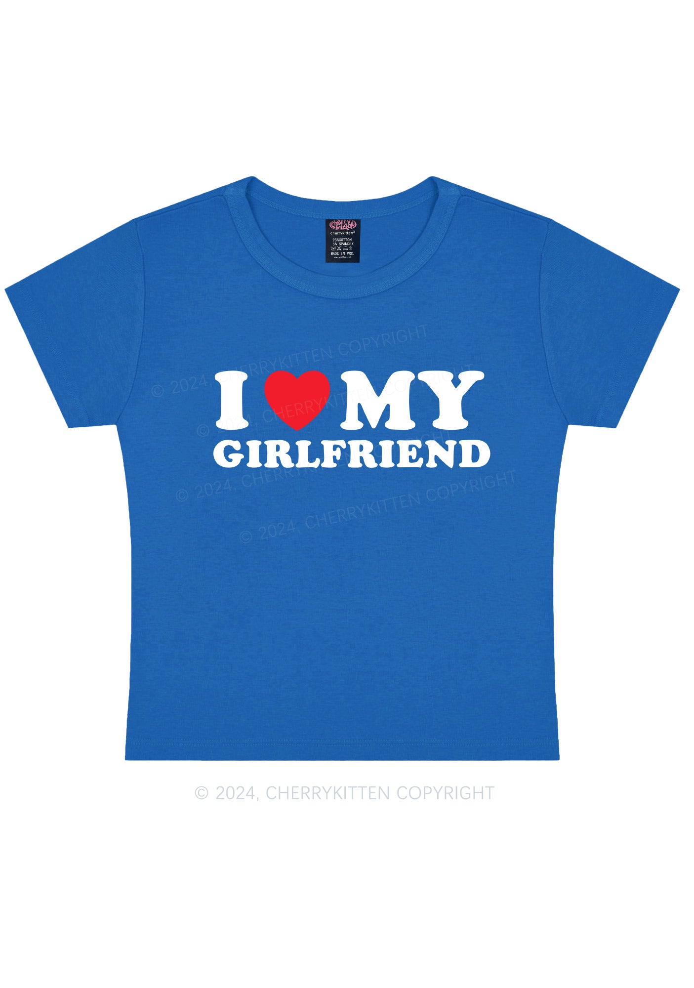 I Love Girlfriend Y2K Valentine's Day Baby Tee Cherrykitten