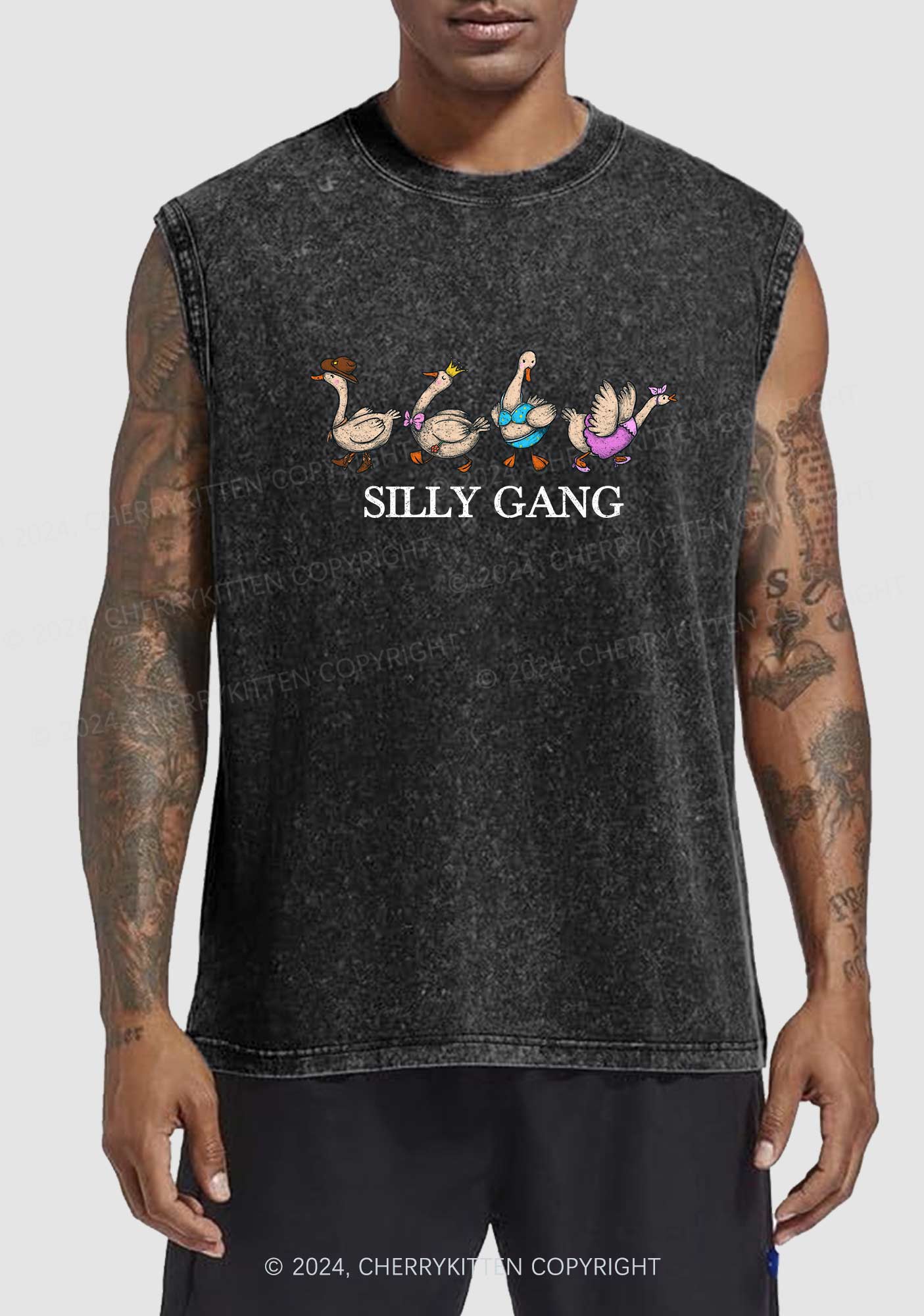 Silly Gang Y2K Washed Tank Cherrykitten