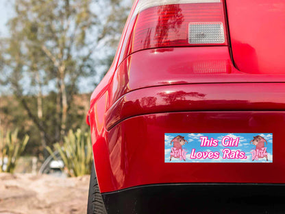 This Girl Loves Rats Y2K Car Bumper Magnet Cherrykitten