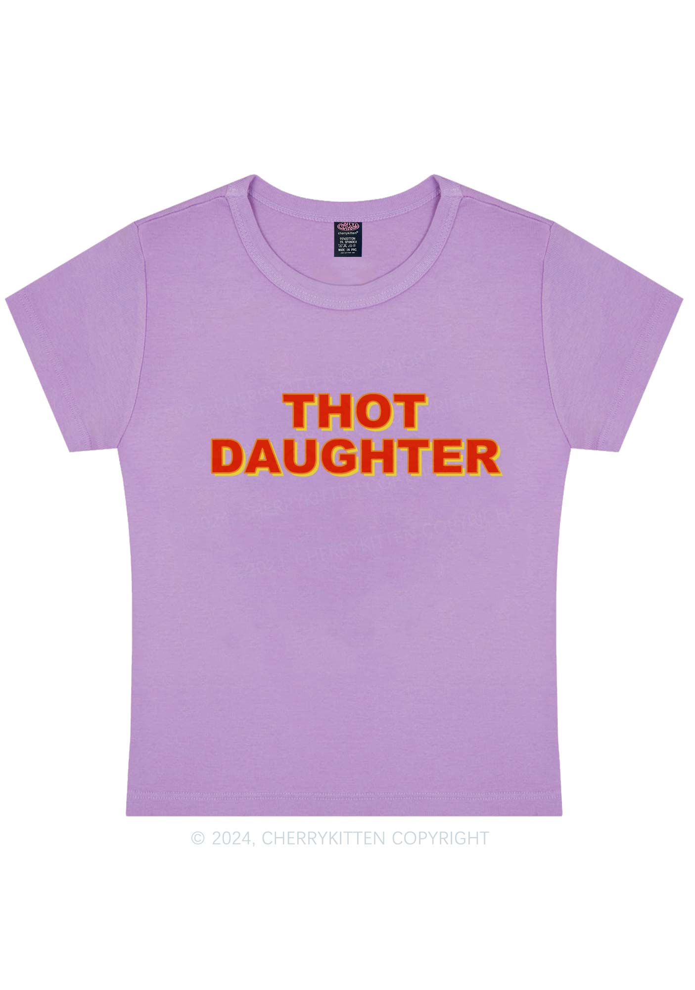 Thot Daughter Y2K Baby Tee Cherrykitten