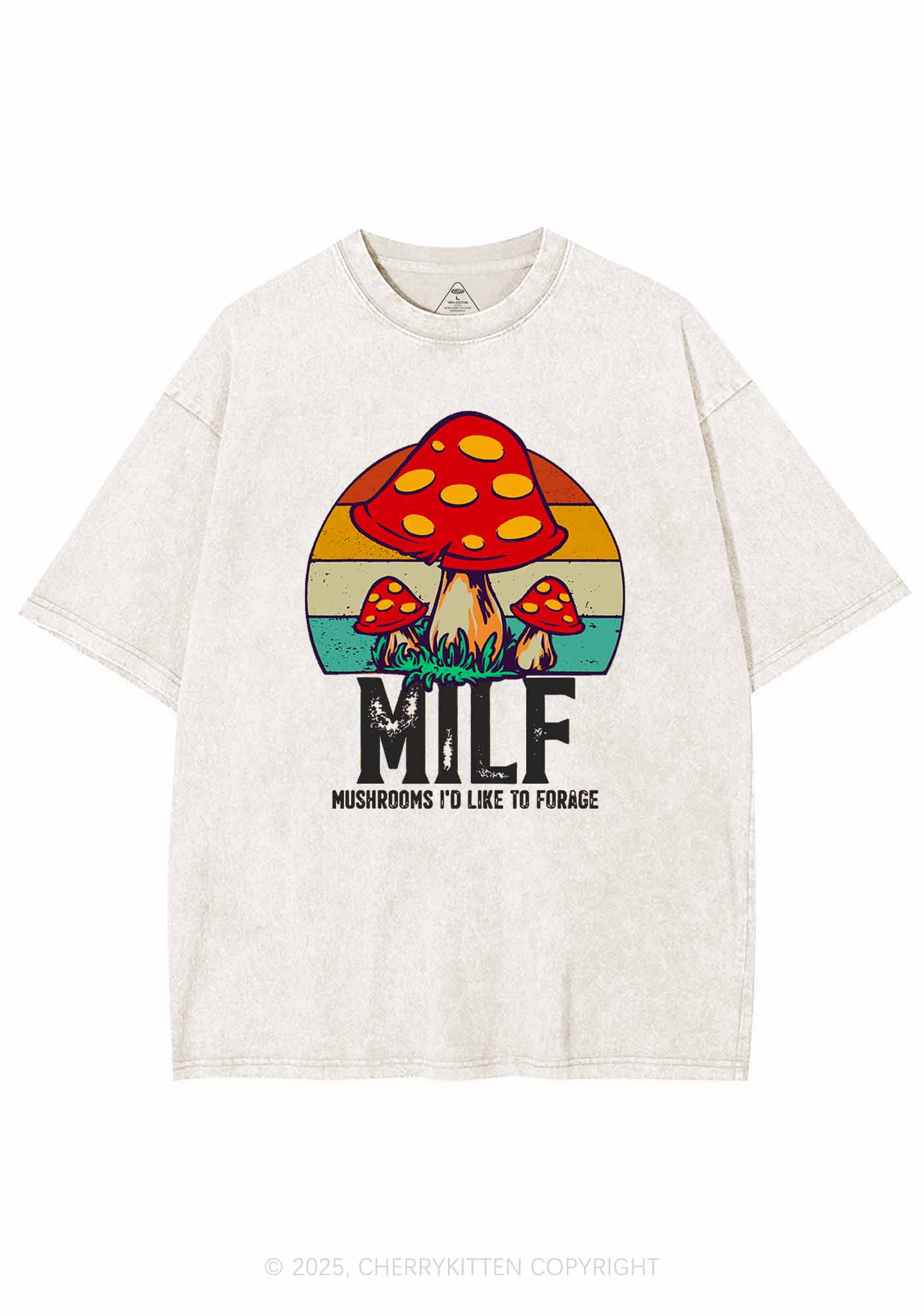 Mxxf Mushrooms Y2K Washed Tee Cherrykitten