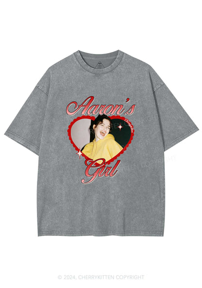 Custom Aarons Girl Y2K Valentine's Day Washed Tee Cherrykitten