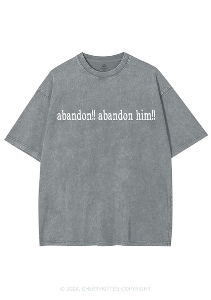 Abandon Him Y2K Washed Tee Cherrykitten