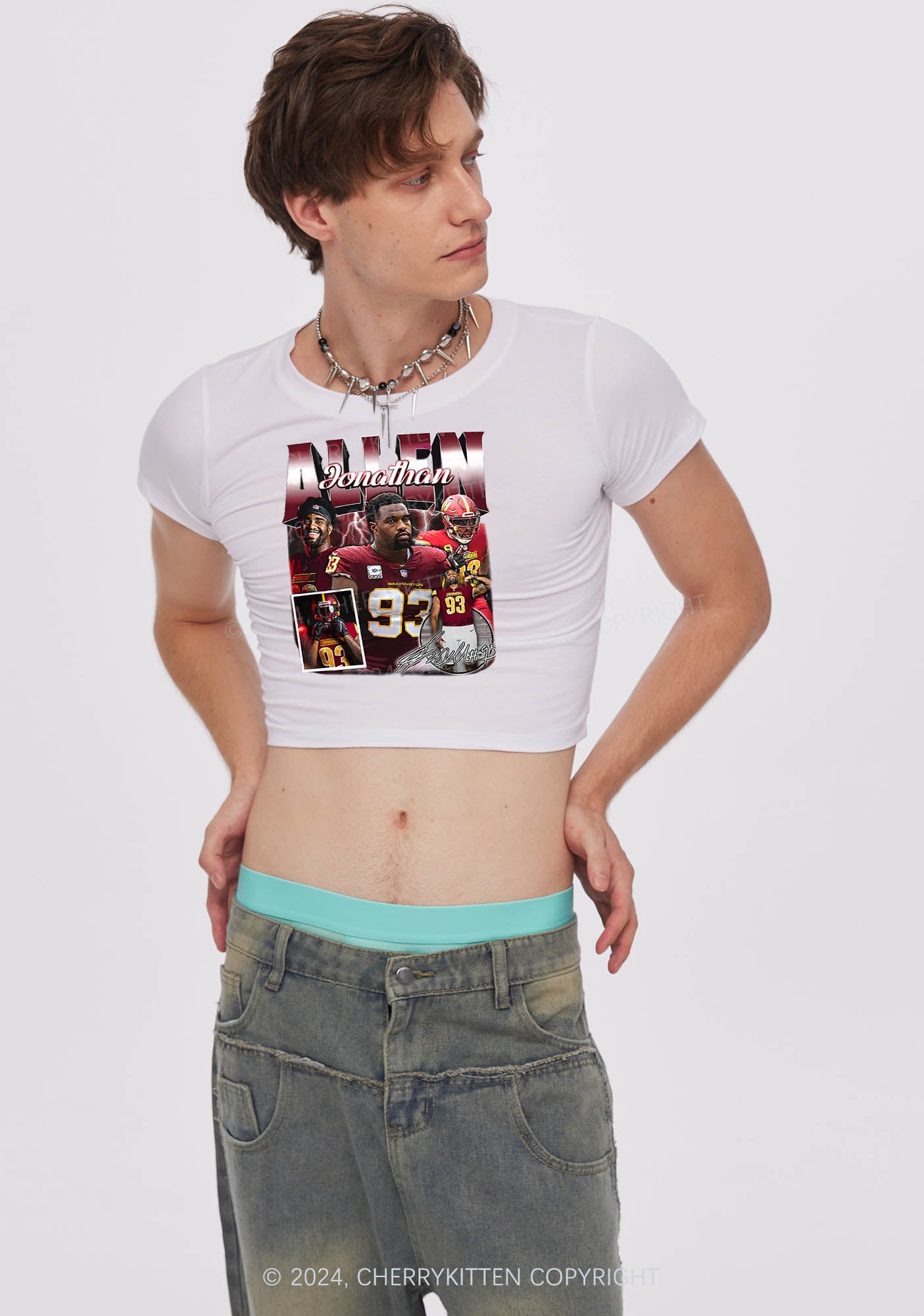 Red Allen Y2K Super Bowl Baby Tee Cherrykitten