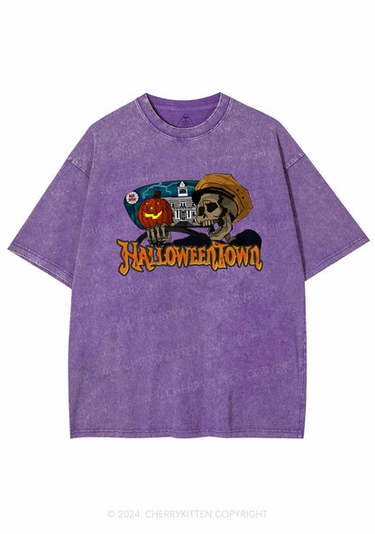 Halloween Town Cab Y2K Washed Tee Cherrykitten