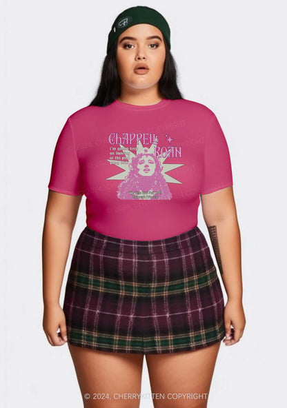 Curvy Keep On Dancing Y2K Baby Tee Cherrykitten