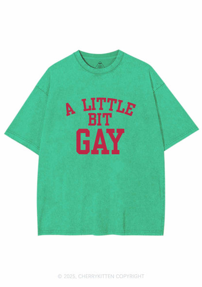 A Little Bit Gay Y2K Washed Tee Cherrykitten