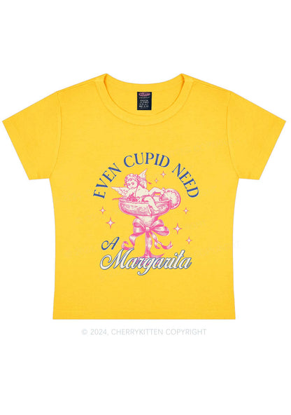 Cupid Needs Margarita Y2K Valentine's Day Baby Tee Cherrykitten