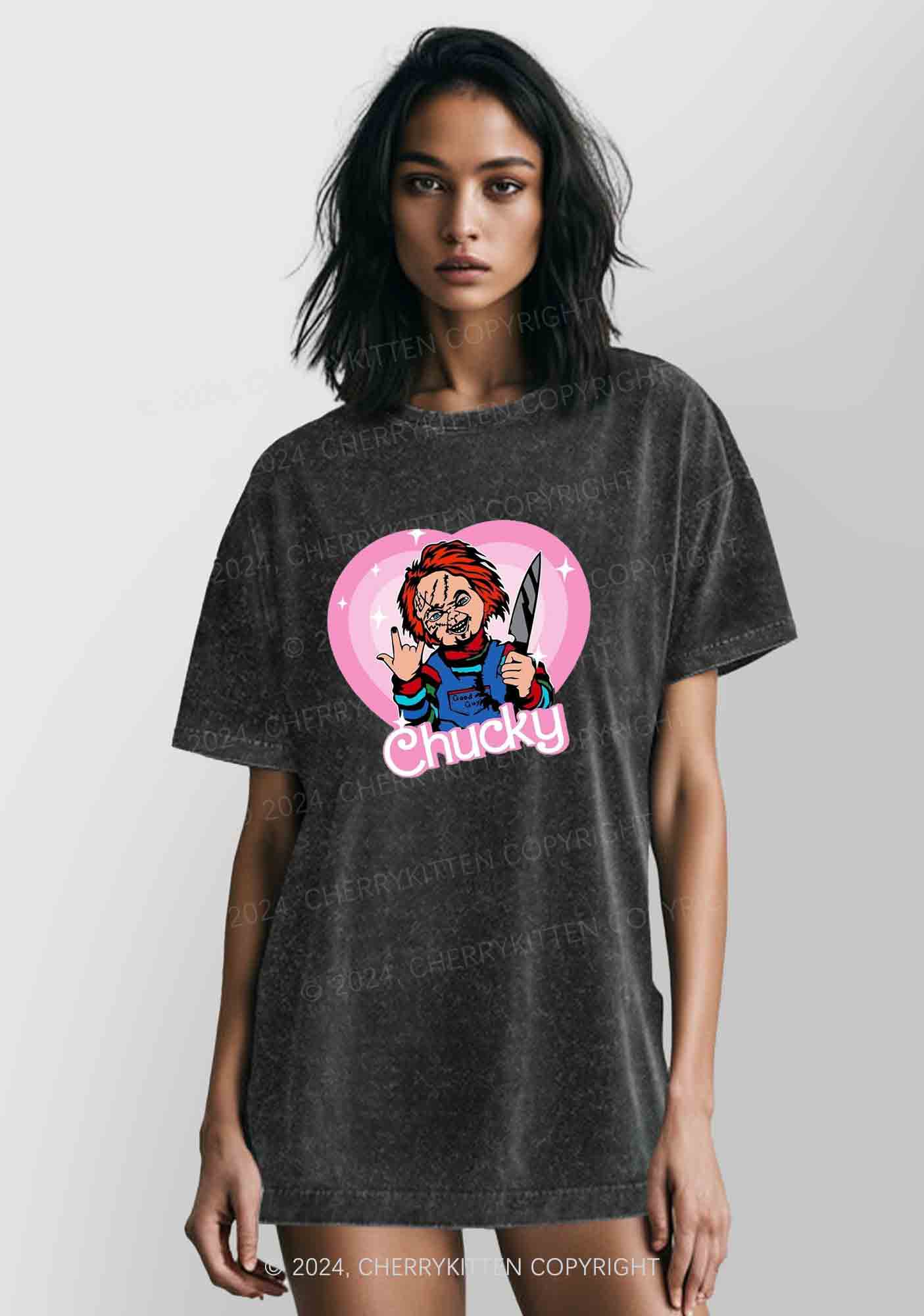 Halloween Chucky Killer Y2K Washed Tee Cherrykitten