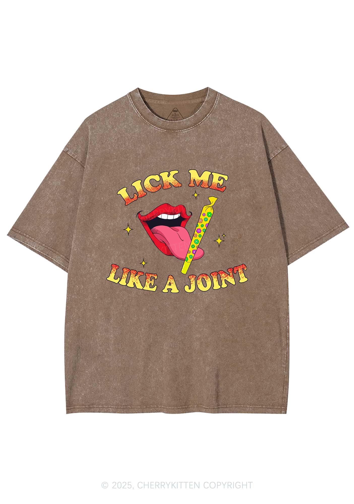 Lick Me Like A Joint Y2K Washed Tee Cherrykitten