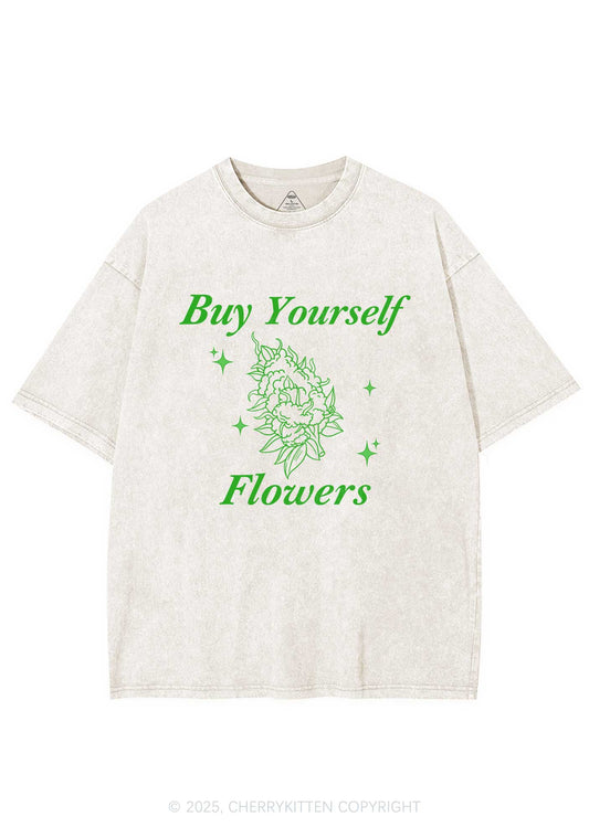 Buy Yourself Flowers Y2K Washed Tee Cherrykitten