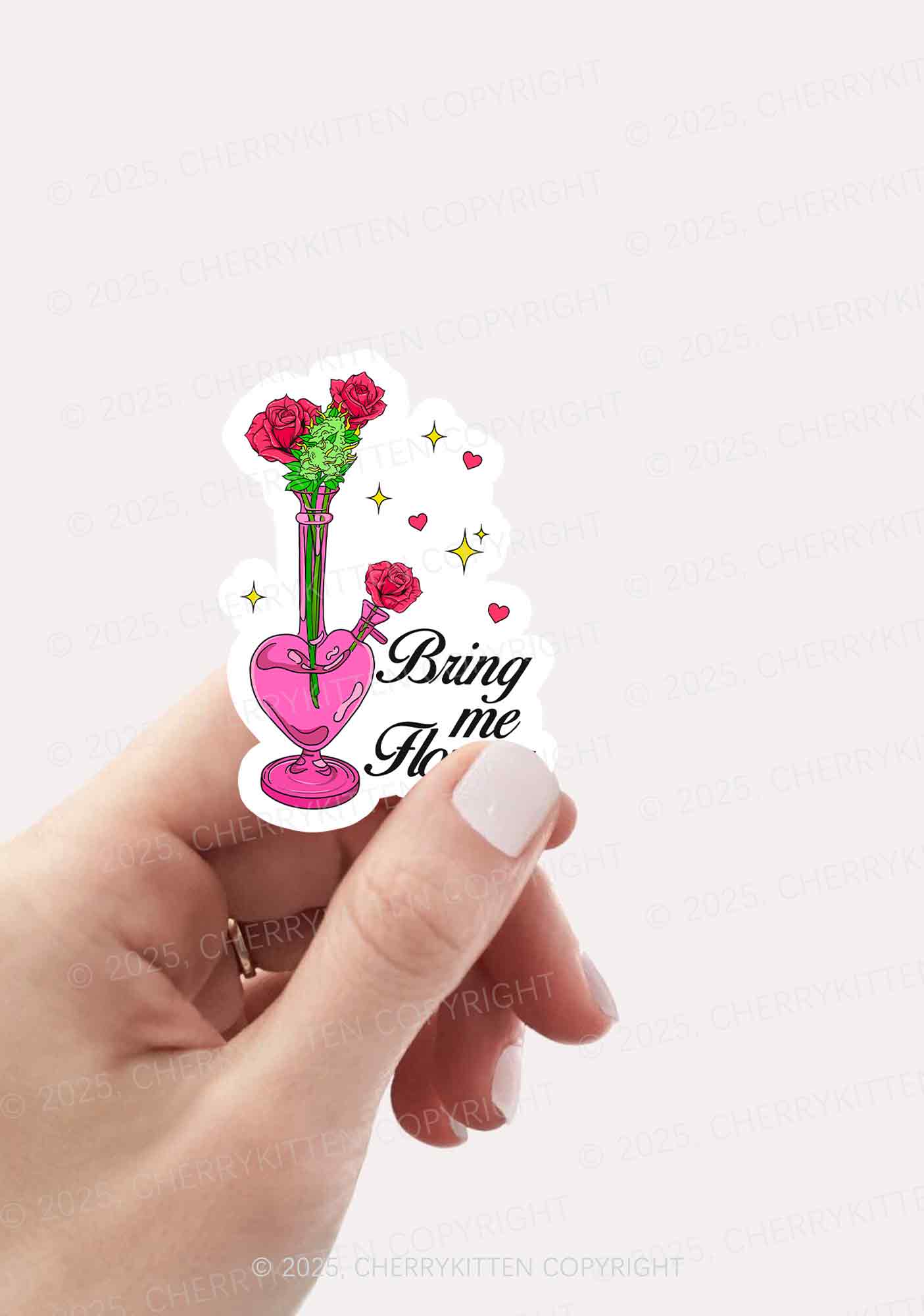 Bring Me Flowers 1Pc Y2K Sticker Cherrykitten