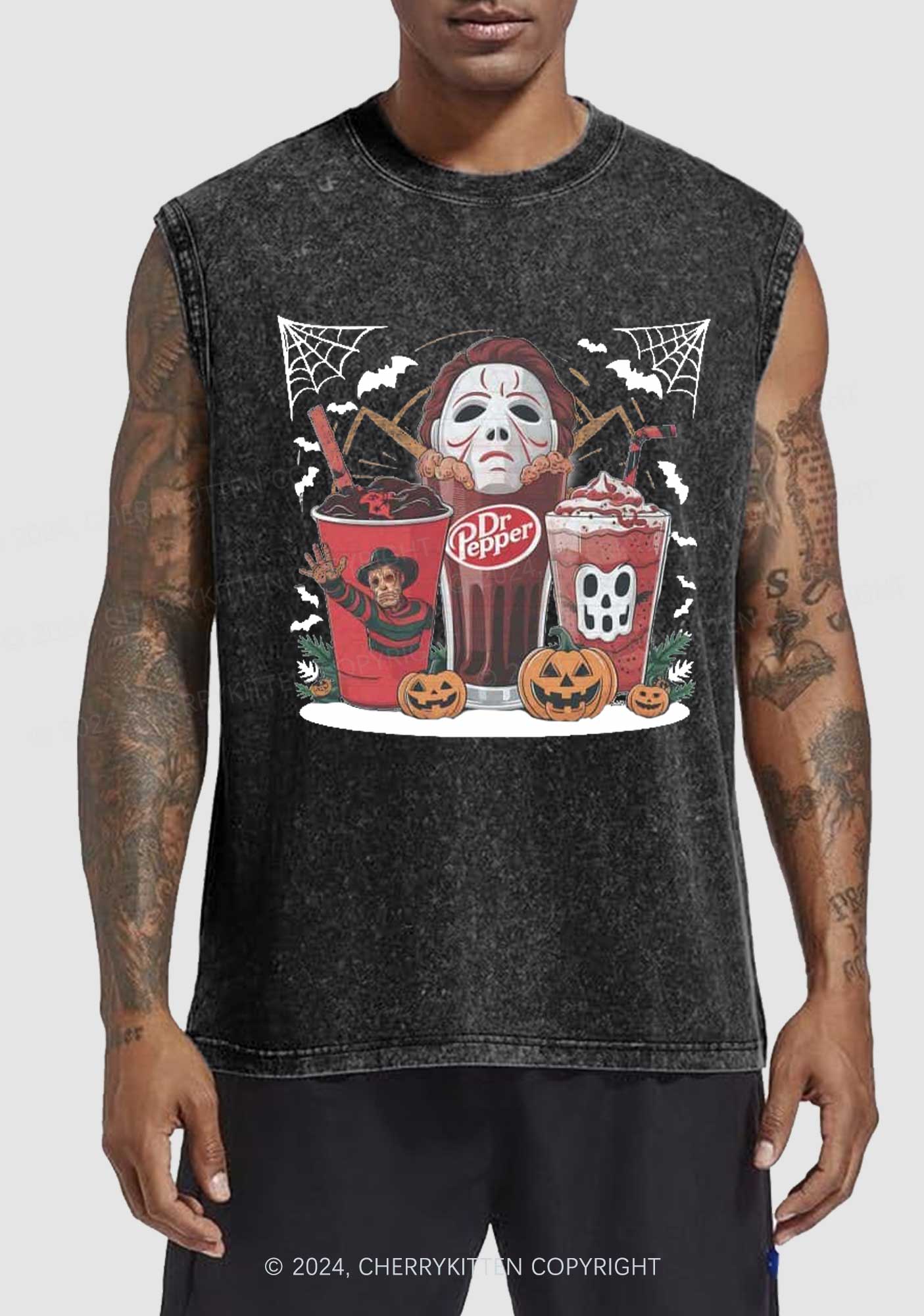 Halloween Coke Y2K Washed Tank Cherrykitten