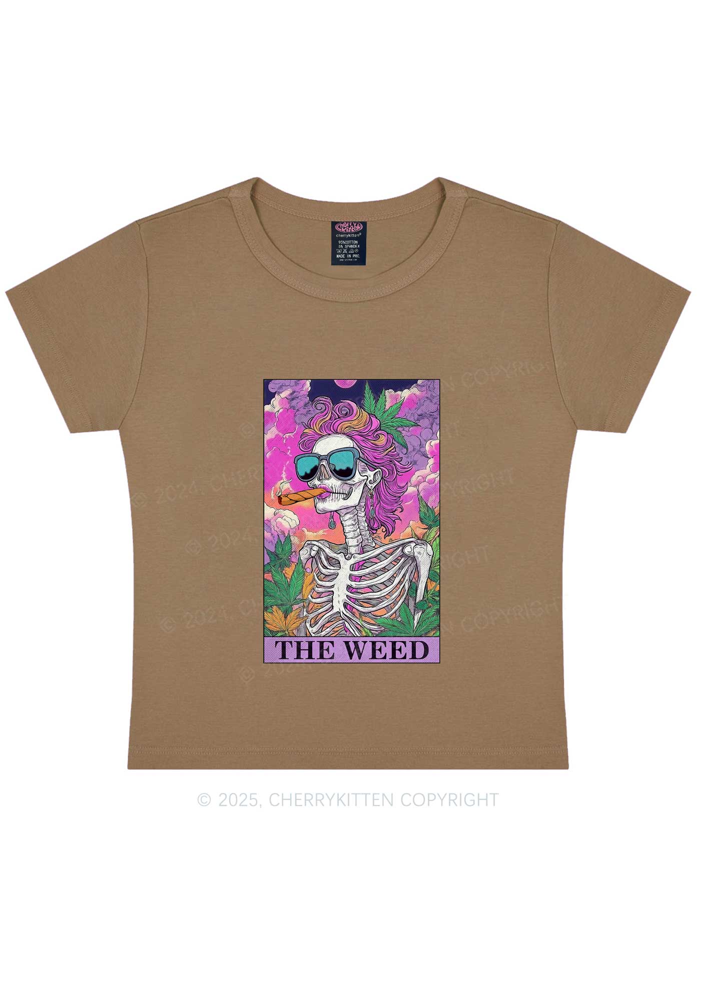 The Wxxd Skeleton Y2K Baby Tee Cherrykitten