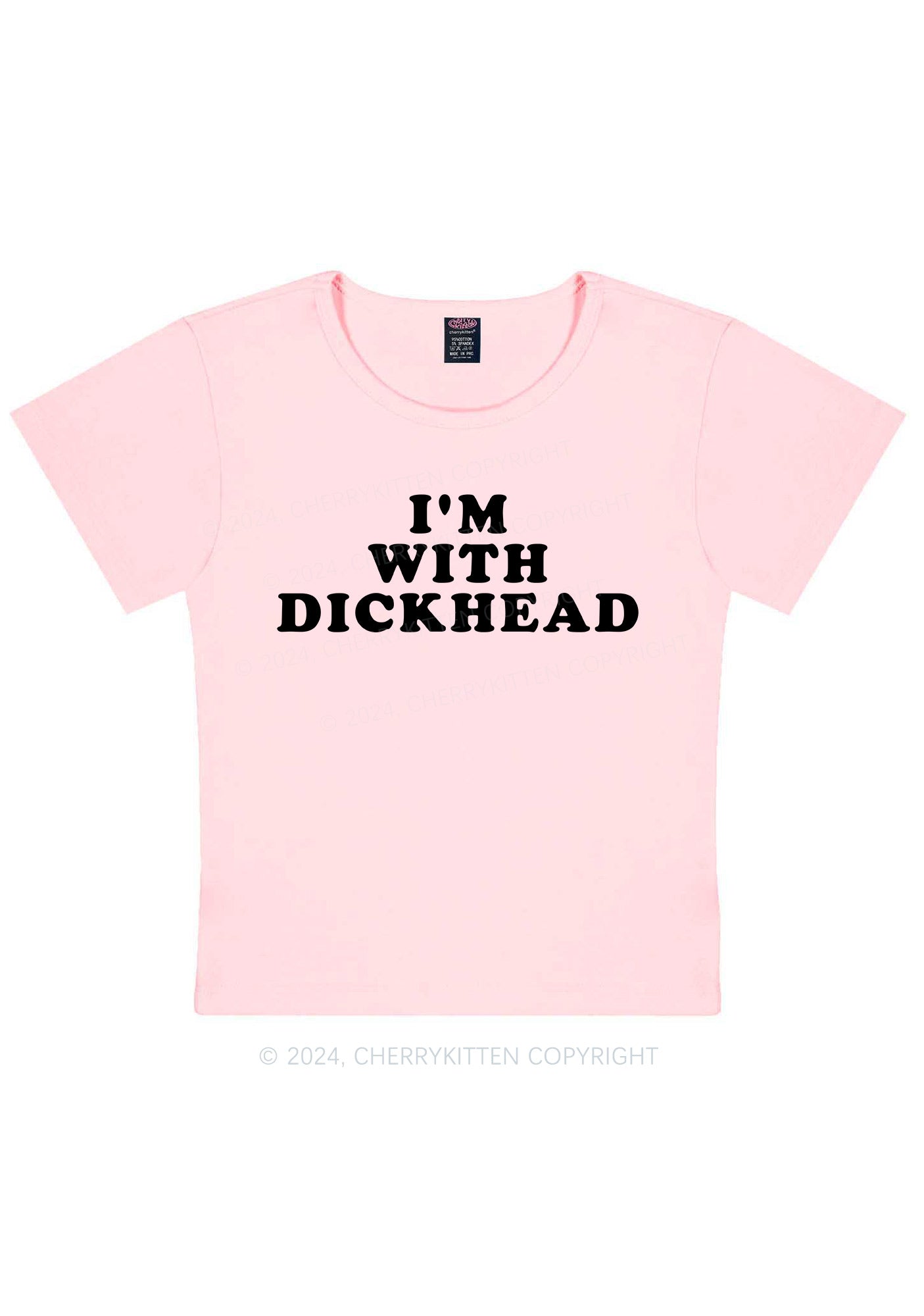 I Am With Dxxkhead Y2K Valentine's Day Baby Tee Cherrykitten