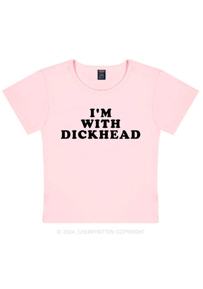 I Am With Dxxkhead Y2K Valentine's Day Baby Tee Cherrykitten