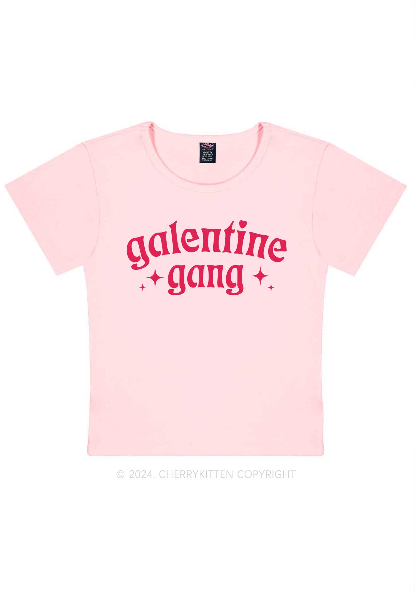 Galentine Gang Y2K Valentine's Day Baby Tee Cherrykitten