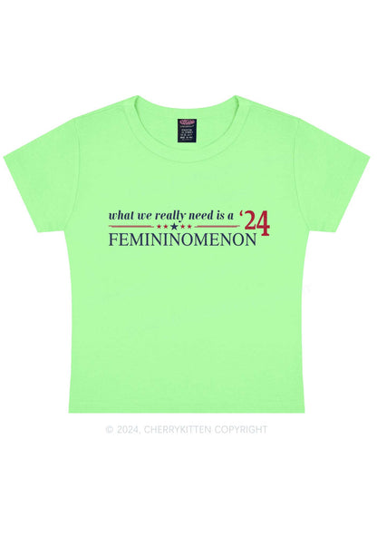 We Need Femininomenon Y2K Baby Tee Cherrykitten