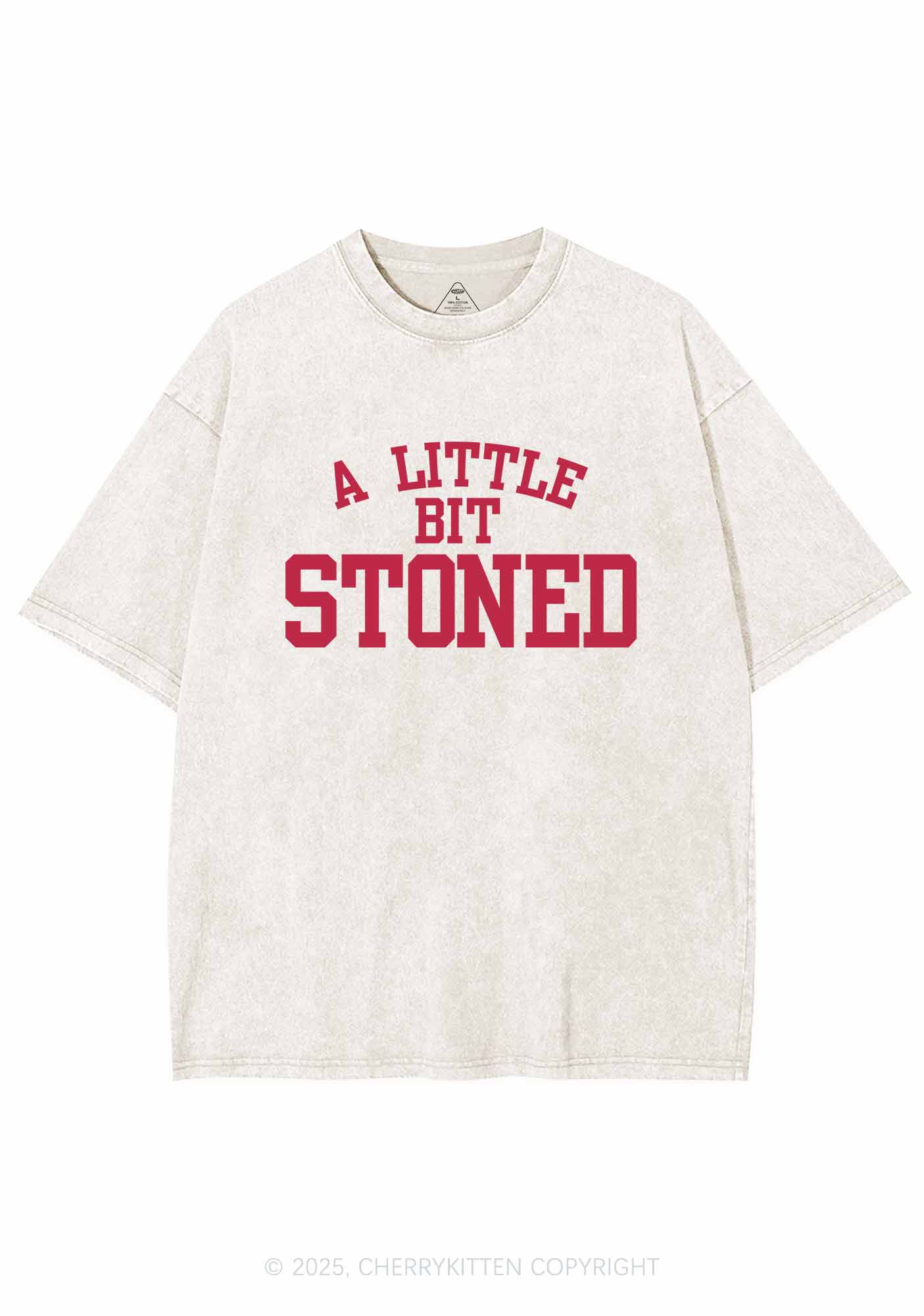 A Little Bit Stoned Y2K Washed Tee Cherrykitten