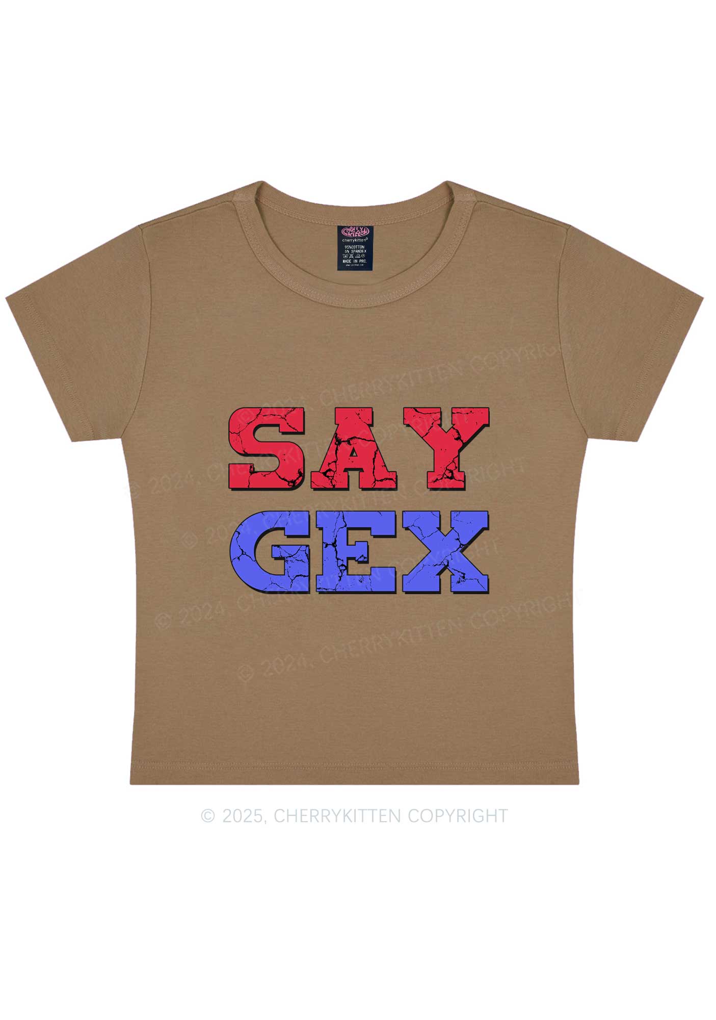 Say Gex Y2K Baby Tee Cherrykitten