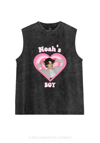 Custom Noahs Girl Photo Y2K Valentine's Day Washed Tank Cherrykitten