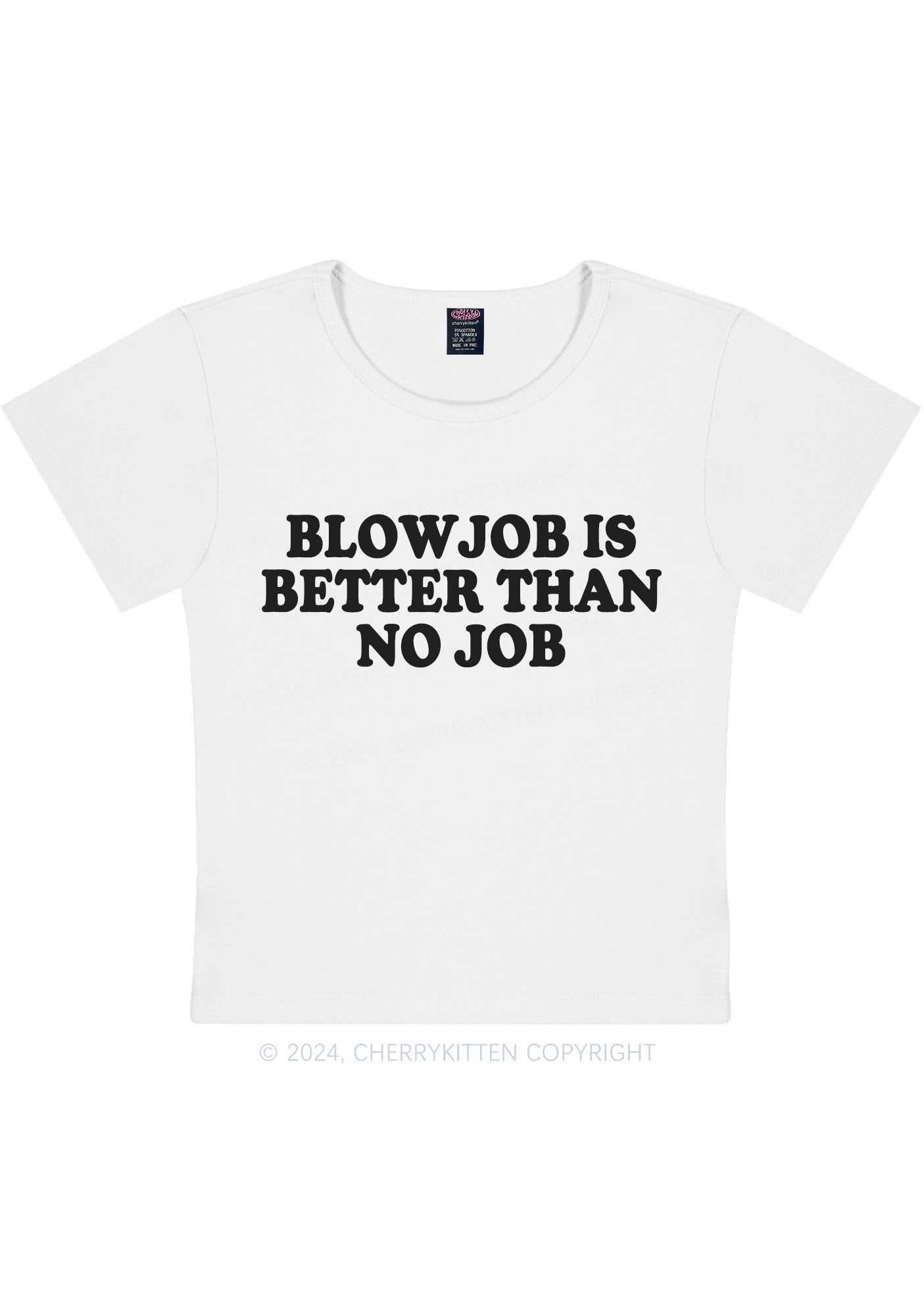 Blxwjob Is Better Y2K Baby Tee Cherrykitten