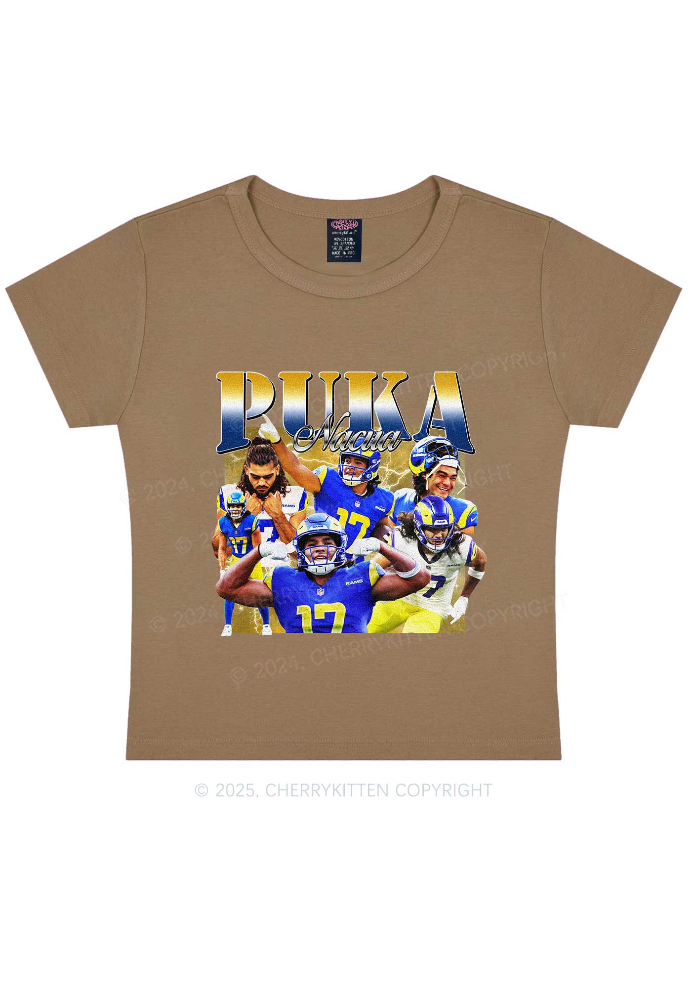 Yellow Puka Y2K Super Bowl Baby Tee Cherrykitten