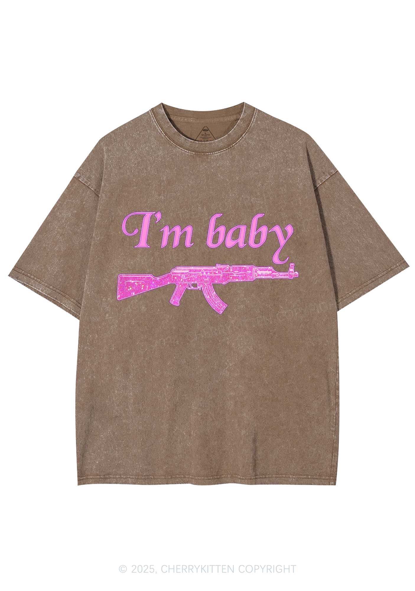 I Am Baby Y2K Washed Tee Cherrykitten