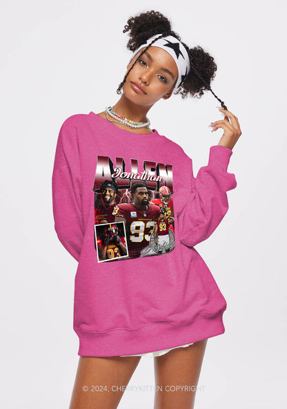 Red Allen Y2K Super Bowl Washed Sweatshirts Cherrykitten