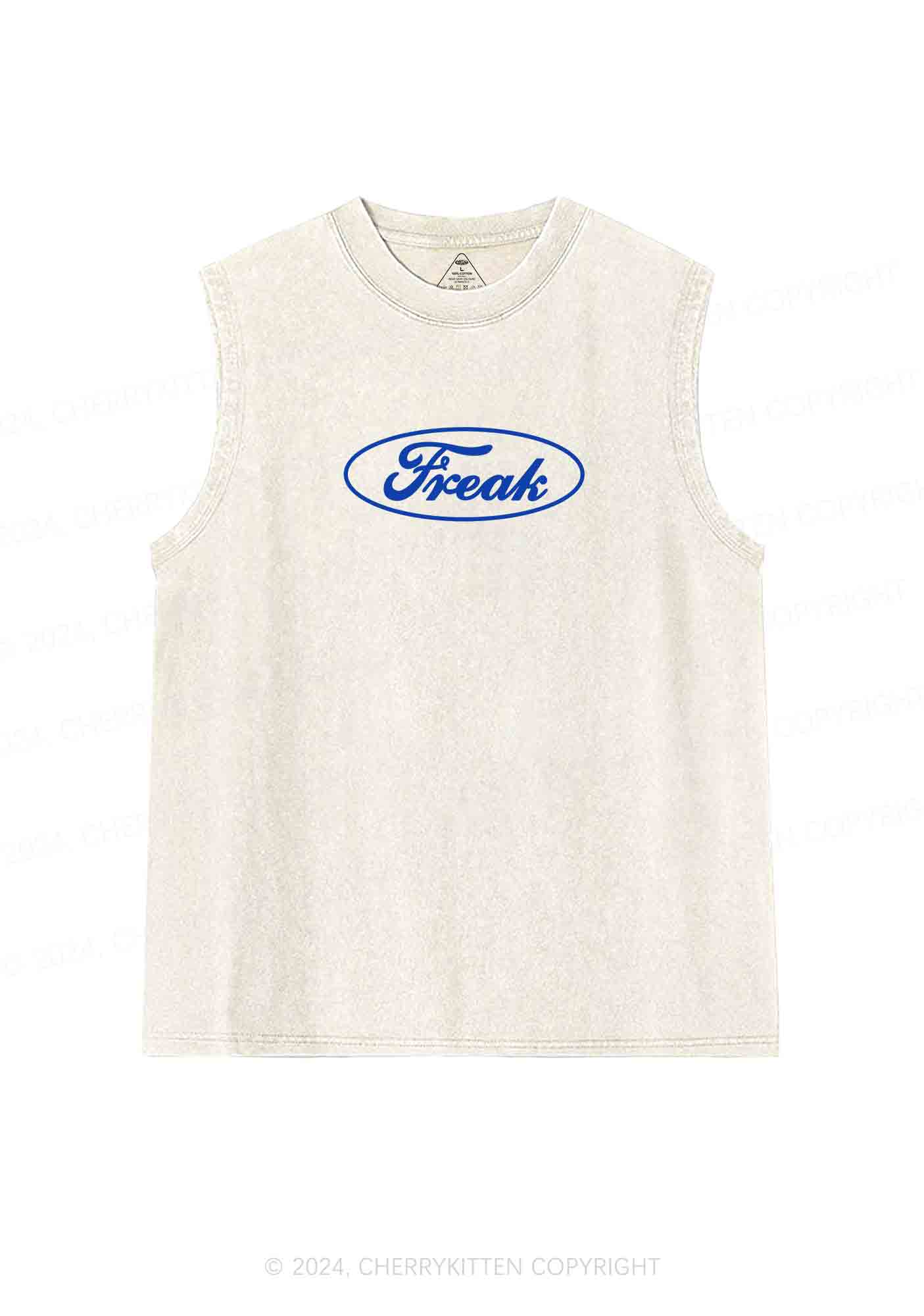 Oval Freak Y2K Washed Tank Cherrykitten