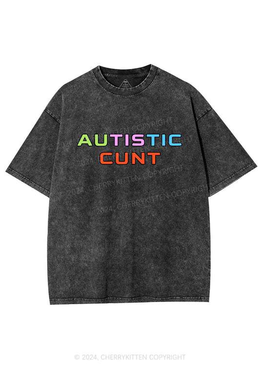 Autistic Cxxt Y2K Washed Tee Cherrykitten